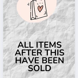 All Items Sold Notice Sign
